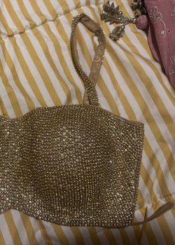 Gold Sequin Embellished Blouse