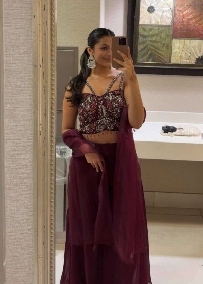 Wine Sharara Set