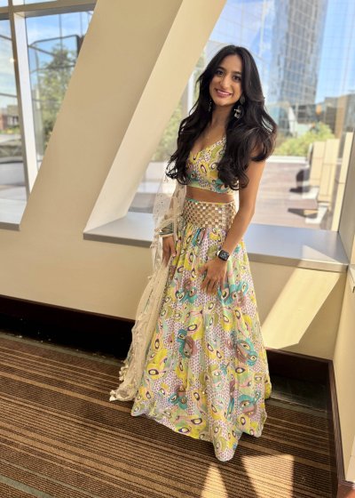 Pastel Multicolor Print Lehenga