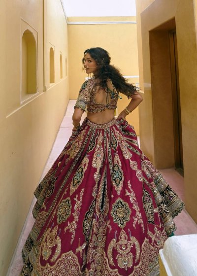Red Bridal Lehenga