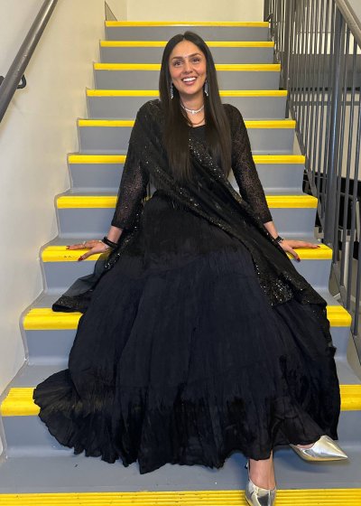 Black Beaded Lehenga