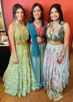 Green Pearl Embellished Lehenga - hover