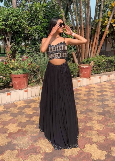 Black & Gold Lehenga