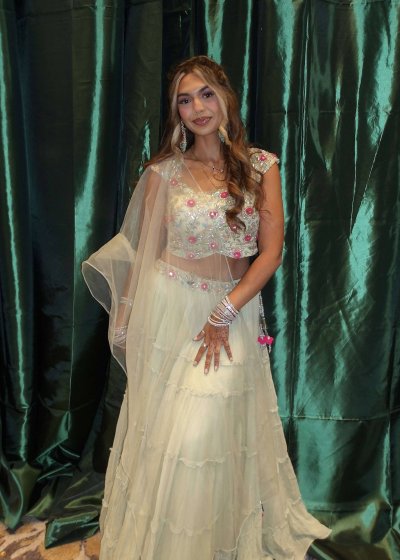 Ivory Floral Lehenga