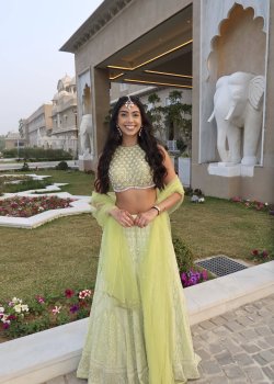 Pastel Green Halter Lehenga
