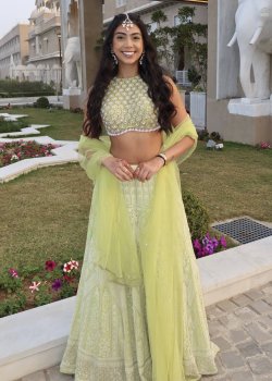 Pastel Green Halter Lehenga