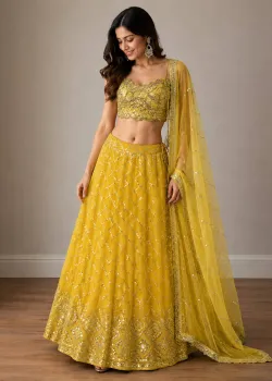 Yellow Ombré Lehenga