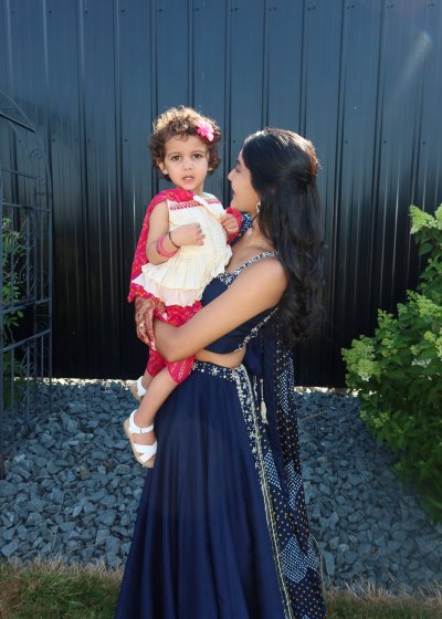Navy Embellished Lehenga