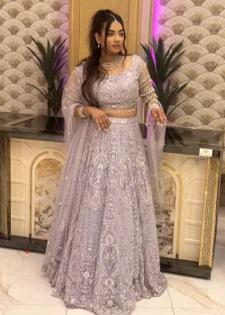 Lavender Embellished Lehenga
