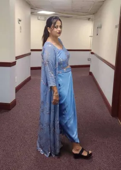 Powder Blue Embroidered Co-Ord Set - hover