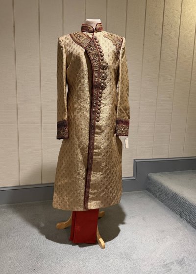 Gold Embellished Brocade Sherwani