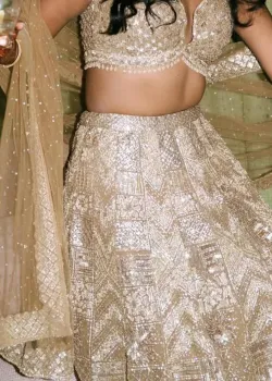 Gold Glam Sequin Lehenga - hover