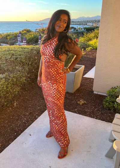 Orange One-Shoulder Dress