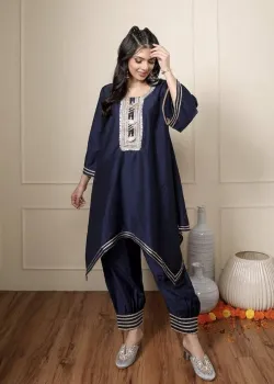 Navy Asymmetric Co-Ord Set