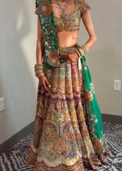 Multicolor Beaded Lehenga