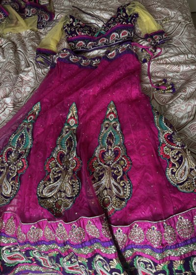 Multicolor Paisley Embroidered Lehenga