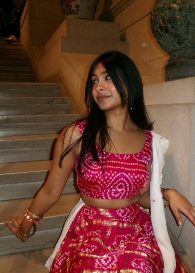 Pink Bandhani Print Lehenga