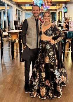 Black Floral Lehenga