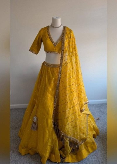 Yellow Embellished Lehenga