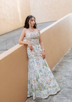 Pichwai / Hand Painted Mermaid Skirt
