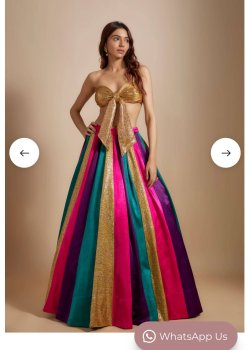 Multicolor Striped Lehenga
