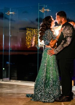 Emerald Green Embellished Lehenga