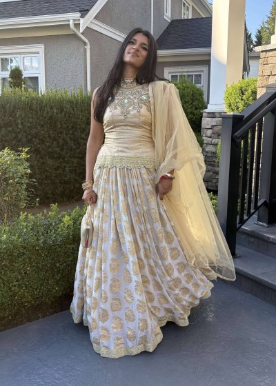 Gold Paisley Lehenga