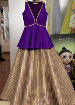 New Purple Peplum Lehenga