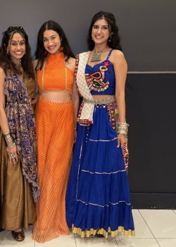 Blue Mirror-work Lehenga