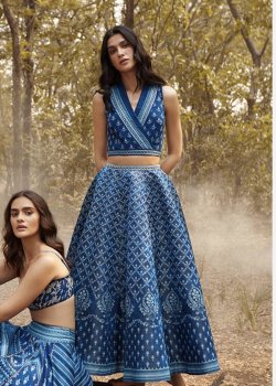 Cobalt Blue Lehenga - hover