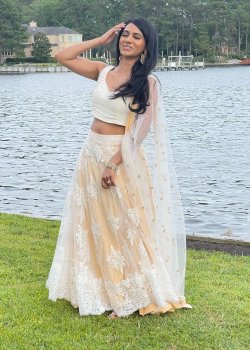 Ivory Beaded Lehenga