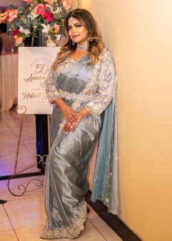 Silver Embellished Sari