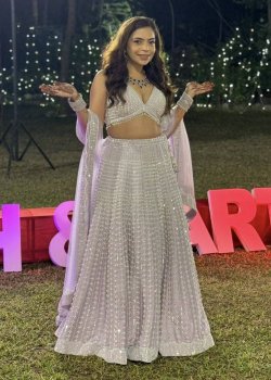Mauve Embellished Lehenga