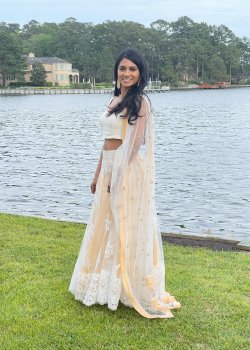 Ivory Beaded Lehenga - hover
