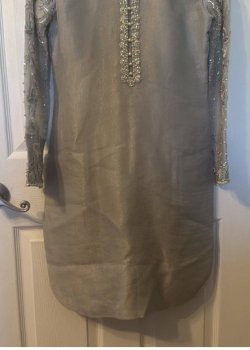 Silver Embellished Kurta Set - hover