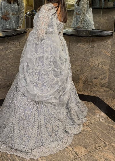 Silver Blue Lehenga