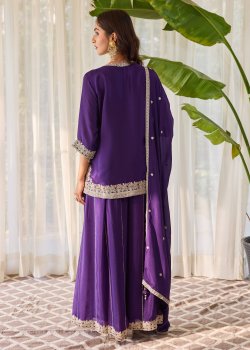 Royal Purple Sharara Set - hover
