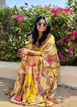 Yellow Printed Pant Set