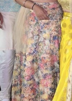 Pastel Floral Print Lehenga