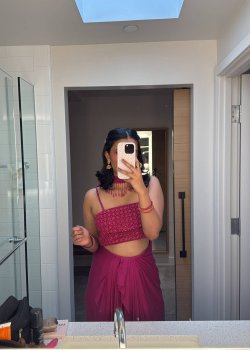 Rani Pink Draped Skirt Set
