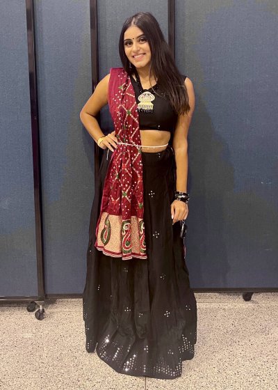 Black Bandhani Chaniya Choli