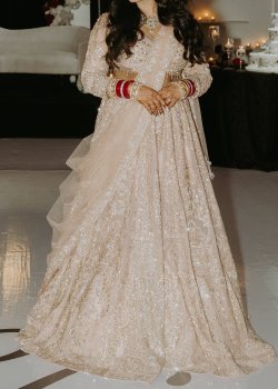 Pastel Blush Pink Bridal Lehenga