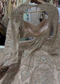 Pastel Blush Pink Bridal Lehenga