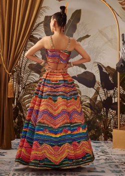 Multicolor Printed Lehenga