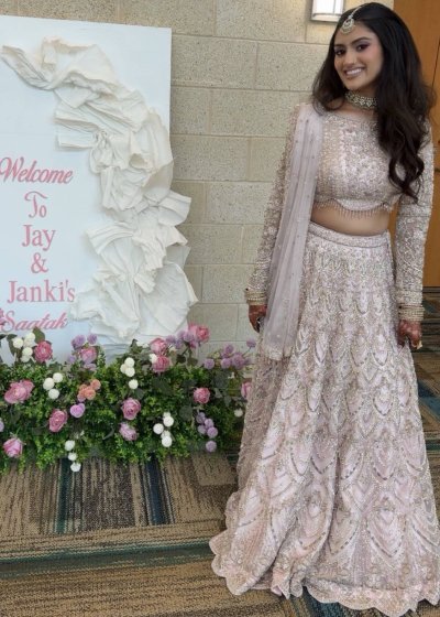 Blush Pink Beaded Lehenga