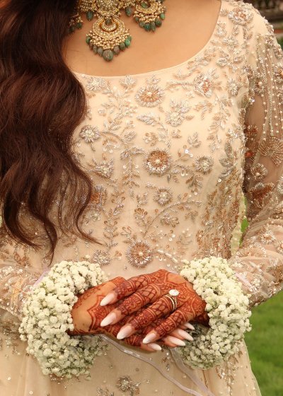 Champagne Embellished Bridal Gown