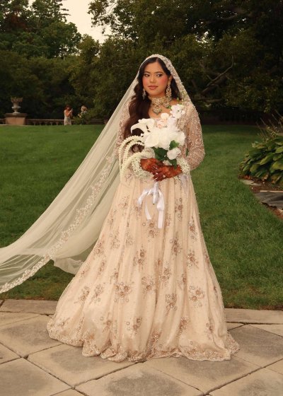 Champagne Embellished Bridal Gown