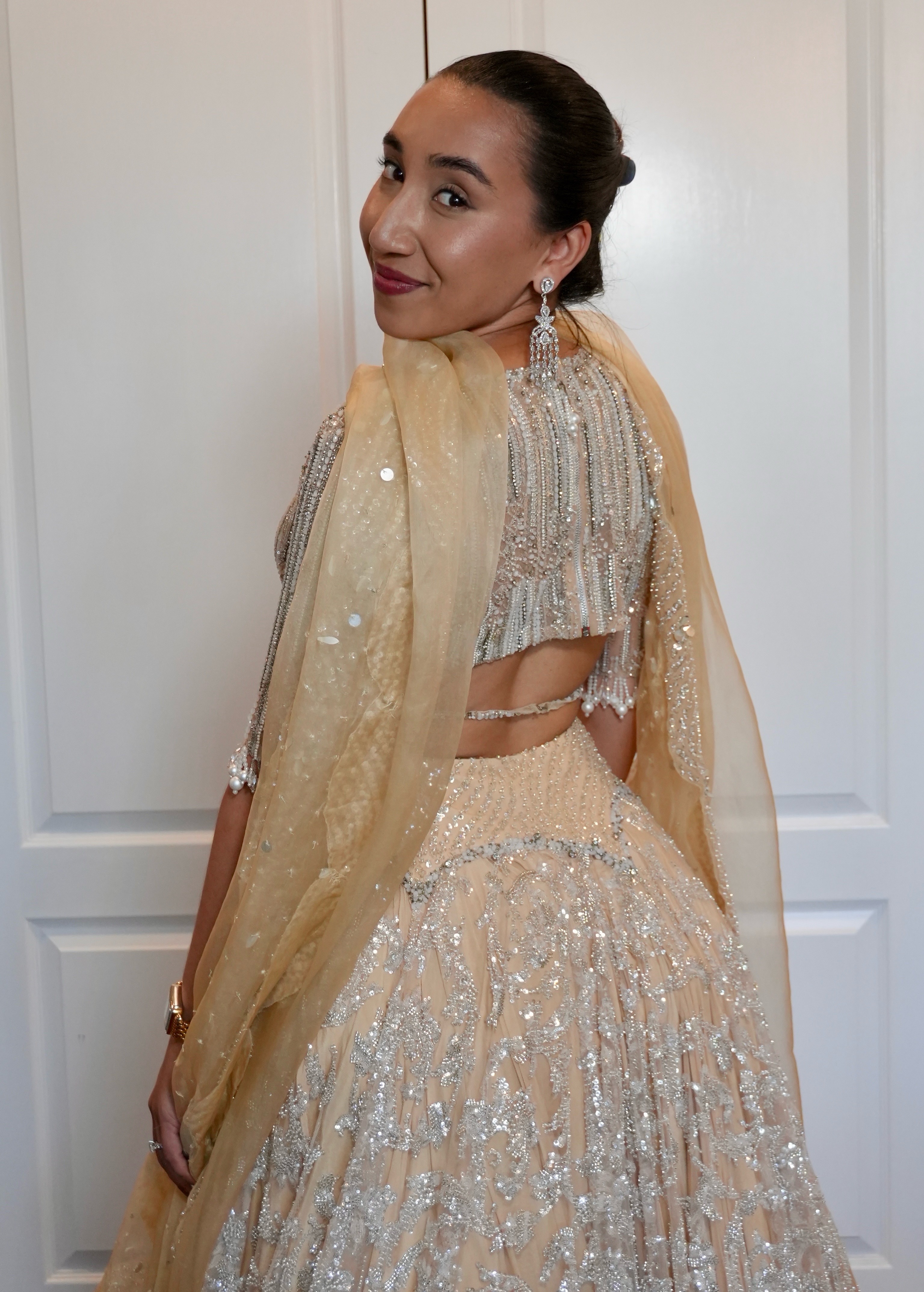 Nude Sparkle Lehenga Image - 2