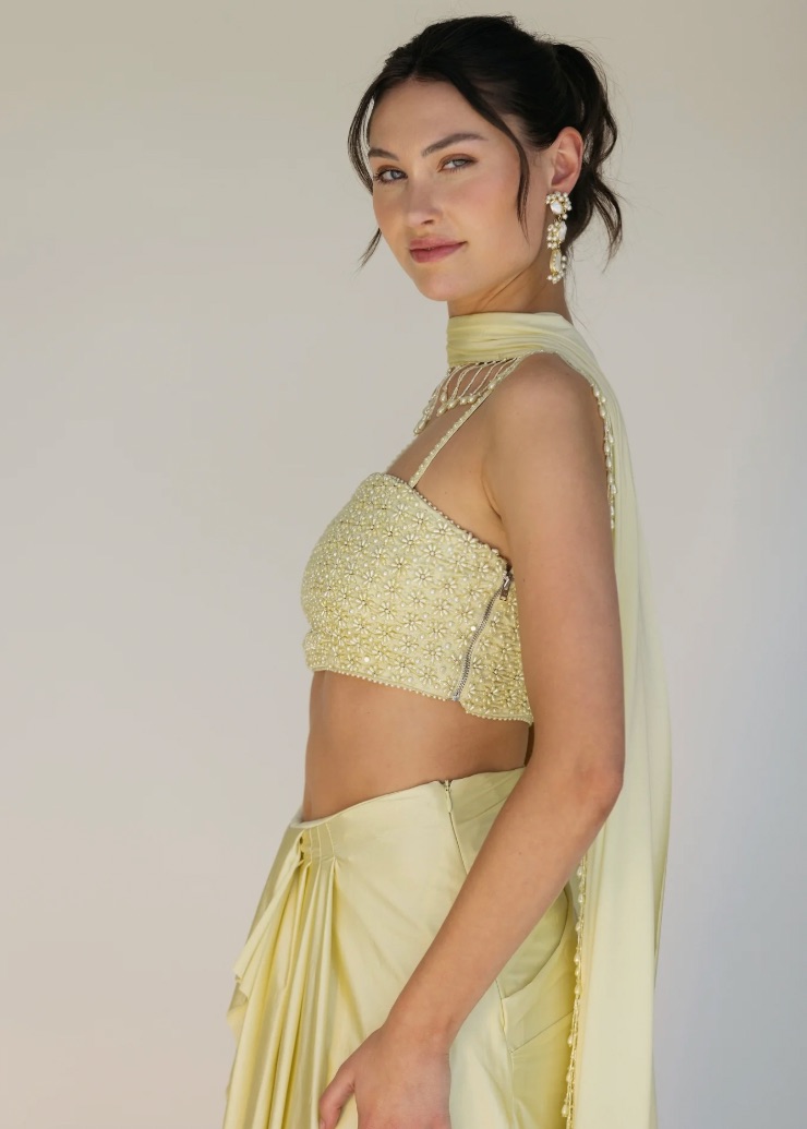 Yellow Pearl Lehenga Image - 3