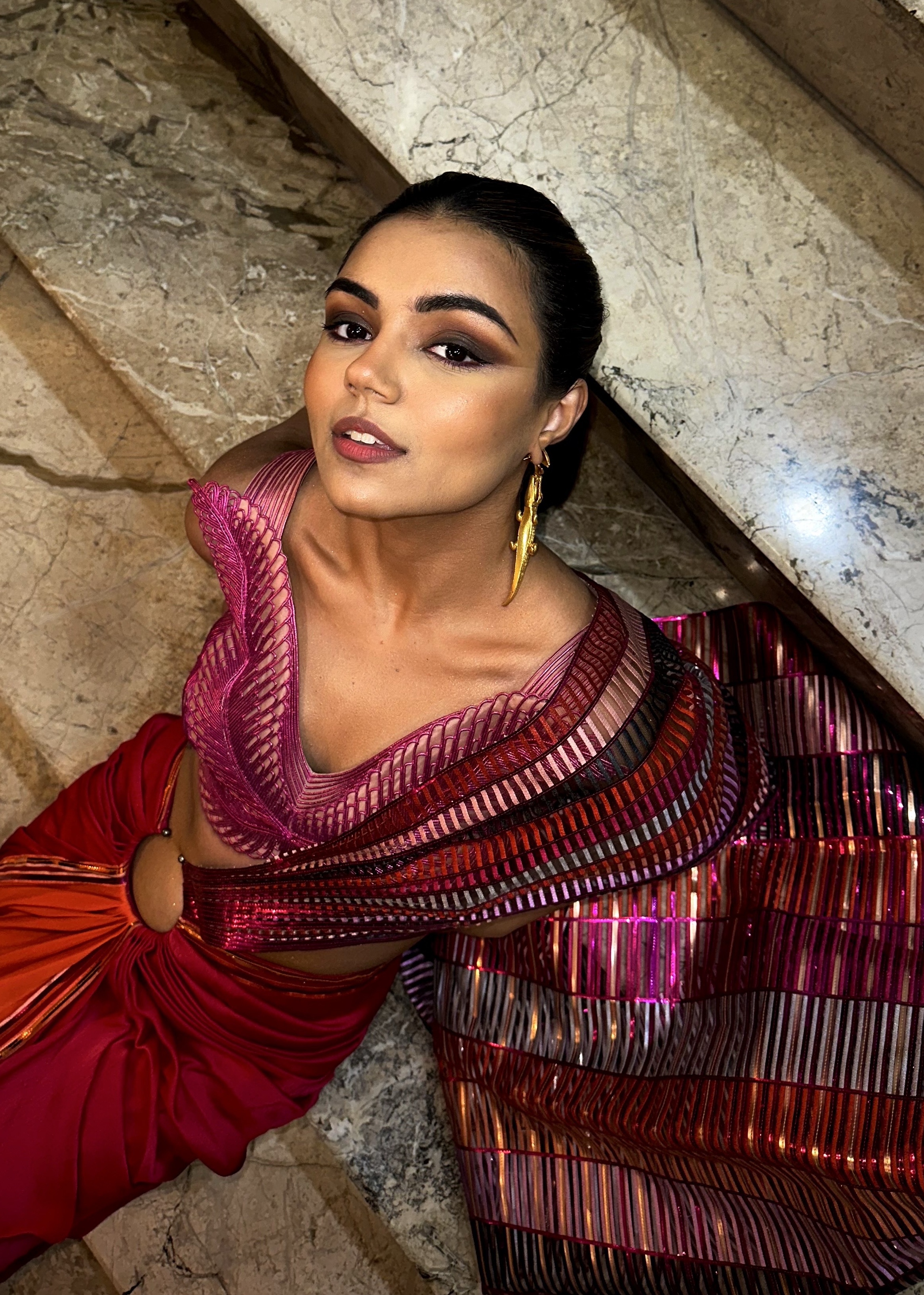 Sunset Concept Sari Image - 2